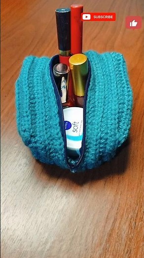 💄 Easy Crochet Makeup Pouch | Beginners Friendly| #crochet