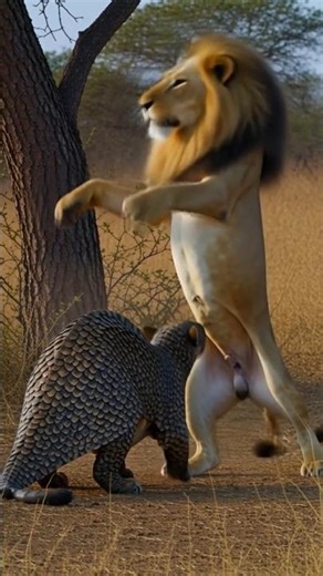 pangolin vs lion 🦁 unexpected showdown In the wilderness