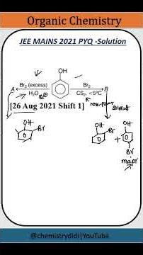Reactions of phenol with Br2/H2O and Br2/CS2 #chemistry #chemistrydidi #jee #neet #class12 #class11