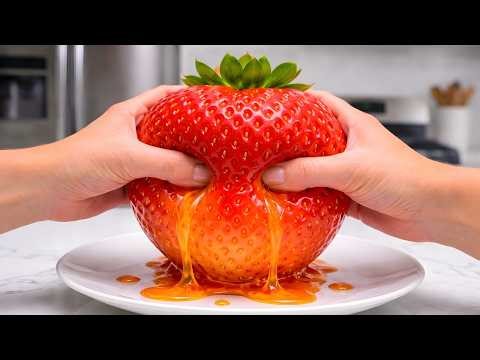 "Super Satisfying Fruit ASMR: Juicy Bites of Nature 🍓🍉🍑"#vs #shorts