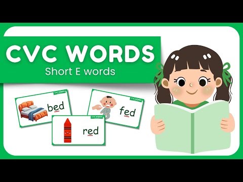 Short E Phonics Review for Kids | CVC Word Families Train Ride | Early Reading Practice