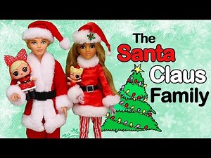Sniffycat Barbie Families ! The SANTA CLAUS FAMILY Has New Neighbors | Toys and Dolls Fun for Kids