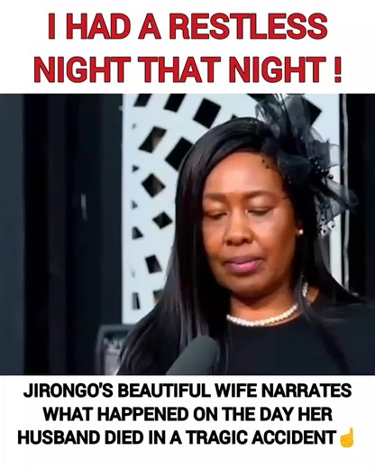 Jirongo's Wife Remembers Last Moments Before Tragic Accident
