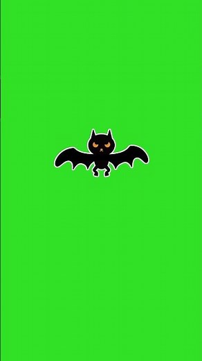 【無料素材】コウモリ #greenscreen #ハロウィン #halloween