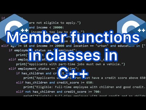 How to work with member functions in classes in C++?