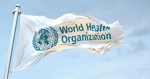 World Health Organization Flag Waving Seamless Loop
