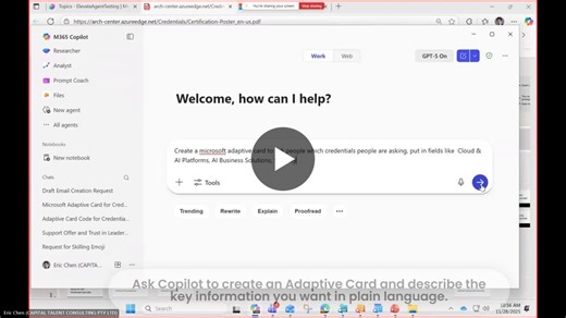 🚀 Vibe coding in action (90 seconds)What if building Adaptive Card didn’t start with JSON……but with intent?In this short video, I show how vibe coding works using Copilot   Adaptive Cards:✅… | Eric Chen