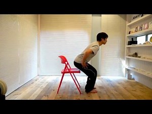 座る手前で空気椅子！ 基礎代謝をアップする