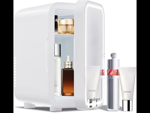 Enventor 8-Can Mini Fridge with LED Mirror Review - Pros & Cons - Enventor Mini Refrigerator