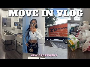 MOVING INTO MY NEW APARTMENT | empty tour + unpacking + new furniture + more