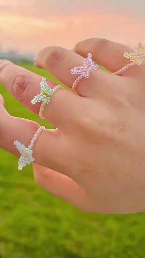 Handmade Seed Bead Butterfly Ring Tutorial