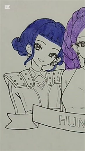 ✨ HUNTR /X ✨ K-POP 💜 RUMI 🩷 MIRA 💚 ZOEY #colors #drawing #art #diy #kpop