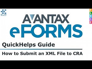 AvanTax eForms: How to Submit an XML File to CRA
