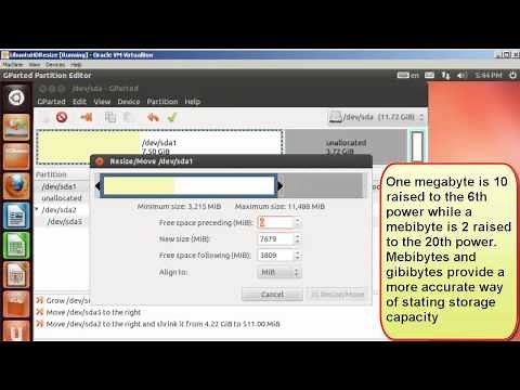 Extend Ubuntu Disk Volume with GParted after Resizing Hard Drive