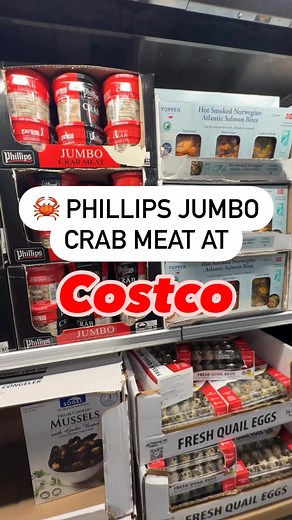 Just spotted at Costco: Phillips Jumbo Lump Crab Meat! 🦀Premium, wild-caught, and ready to elevate your crab cakes, salads, or seafood pastas. Perfect for easy, upscale meals at home.​📍Washington DC#costco #costcofinds #seafood #crab #jumbolumpcrab #seafoodlovers #quickmeals #phillipsseafood #jumbo | Discovering Costco