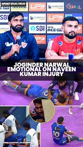 Joginder Narwal gets emotional over Naveen Kumar's injury 💔 Stay tuned for more exciting updates! Follow @sportzflic.tech #PKLOnJioHotstar #PKLOnJioStar #Prokabaddi2025 #ProKabaddiLeague #PKL2025 #PKL12 #prokabaddi | SportsFlic Tech