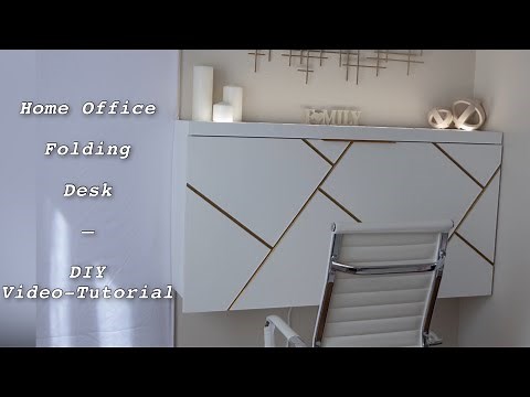 Home Office Folding Desk | Wall-Mounted Desk | Floating Desk | Drop Down Top Desk