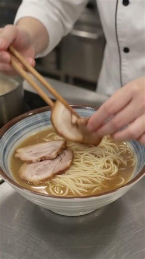 Head Chef Jane Chai Plating Classic Shoyu Pork Ramen