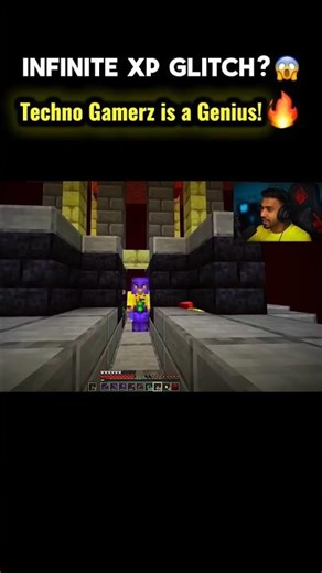 Techno Gamerz Broke Minecraft! 😱 Infinite XP Glitch? #shorts
