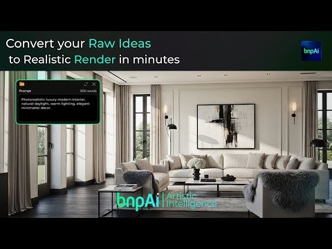 Designer Problem Solved | Your imagination in text to 3D render | Tutorial TEXT to RENDER on BNP AI