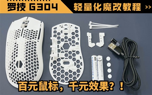 【超清】罗技G304魔改高端鼠标V1.0教程：3D打印改装超轻量化其他型号鼠标（UL2, S2, GPW等）通用安装教程 百元鼠标媲美千元效果！