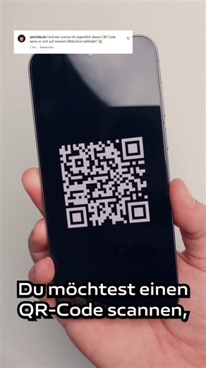 vivo Österreich on Instagram: "Nach dem Video, wie einfach du QR Codes mit dem Handy scannen kann, wurden wir gefragt, wie man denn Codes einlesen kann, die man als Bild am Handy selbst sieht. Hier die Erklärung! Danke @astridducki für die Frage! #vivosmartphone #vivoX300Pro #QRcode #QRcodeamhandy"