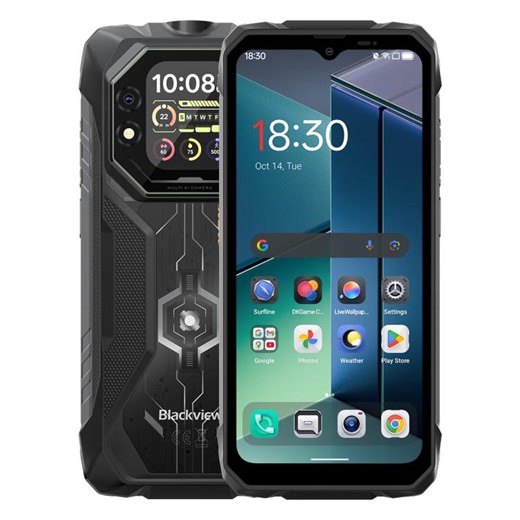 [$168.00] [Entrepôt HK] Téléphone robuste Blackview ROCK 1, 8 Go + 256 Go, écran 6,56 pouces, Android 16, processeur octa-core MT6769V/CB Helio G81, réseau : 4G, OTG, NFC (noir)