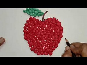 Paper Crumpling activity for kids / Apple by crumpled paper / Fine motor activity for kids