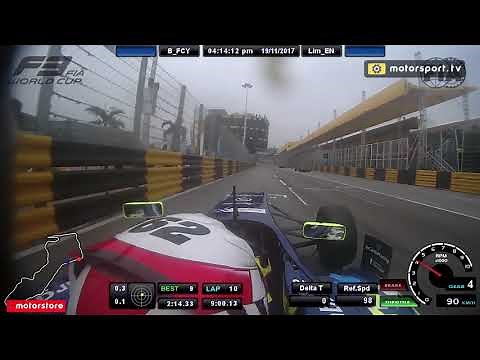 Onboard footage of Ferdinand Habsburg's last corner crash in the Macau GP
