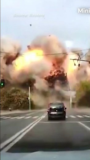The moment Dnipro Ukraine was hit by Russian shelling