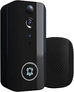 Video Doorbell Camera Wireless, HD Night Vision,Battery Powered Ultra Long Standby,2.4G WiFi,Cloud Storage,2-Way Audio,Real Time Notifications,No Subscriptio