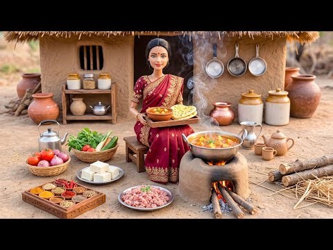 Tiny Doll Cooking Giant Paneer Butter Masala 😲 ASMR Miniature doll cooking recipe