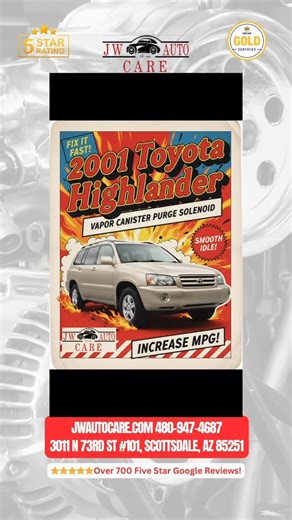 JW Auto Care 👨‍🔧🛠️🧰🚗🛻🏎️ on Instagram: "🔧🚙 Check engine light giving you trouble? This 2001 Toyota Highlander came in with an EVAP system issue — and the culprit was a faulty vapor canister purge solenoid. Hunter swapped it out, cleared the codes, and made sure the system was sealing and flowing exactly the way it should. 💨✔️ That means no more pesky check engine light, better emissions performance, and a smoother-running ride overall. At JW Auto Care, we take the time to diagnose the r