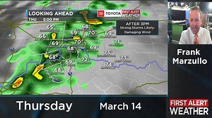 9.2K views · 27 reactions | SEVERE STORM FORECAST UPDATE: Frank Marzullo Wxix here, while rain will be with us for the morning drive, our SEVERE RISK will occur this afternoon and evening between 3pm and 10pm. This is our first real dance with SEVERE STORMS this spring has an ENHANCED RISK will likely produce storms with damaging wind and we I can not rule out a isolated tornado spin up. Watch below for my timeline so you are ready ! | FOX19 | Facebook