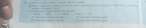 (a) What is a redox reaction ? Explain with an example. oxidise... | Filo