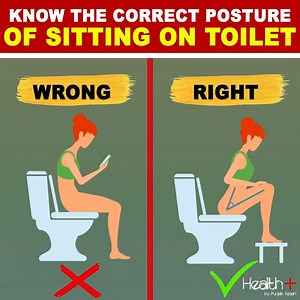 100K views · 170 reactions | Know The Correct Posture of Siting on Toilet | Health+ | Facebook
