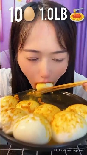 Fast Eating Challenge ( 10 eggs, 1.0 lb ramen ) | #asmr #food #funny #eating #shorts