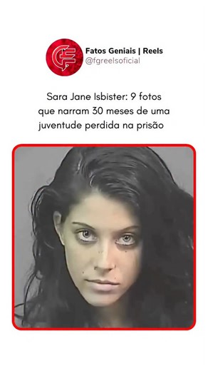 Fatos Geniais | Reels on Instagram: "Em 2019, um nome inesperado tomou conta da Internet: Sara Jane Isbister. Nascida em 1990, ela jamais poderia imaginar que uma simples foto de prisão se tornaria viral e a transformaria em um fenômeno digital. Bastou um único clique para que fosse apelidada de “a beleza das fichas policiais”, um título que se espalhou pelas redes como fogo. Os registros públicos do condado de Brevard, na Flórida, revelam que a prisão ocorreu em fevereiro daquele ano, em Indial