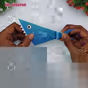 278K views · 13K reactions | How to fold paper crafts shark that moving - Easy and simple paper crafts - Moving paper toy shark #PaperShark #PaperArt #ArtAndCrafts | Mr. Creator | Facebook