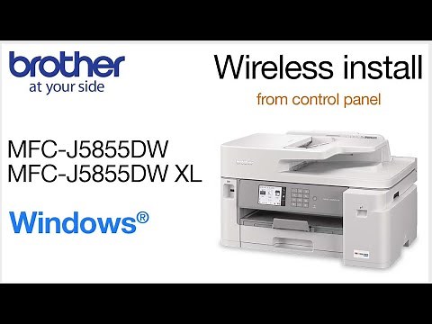 MFCJ5855DW wireless setup from control panel - Windows