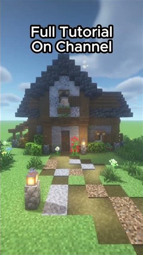 Easy Minecraft Cottage House Build #minecraft #shorts #tutorial