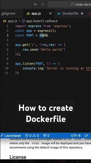 How to create Dockerfile #docker #nodejs