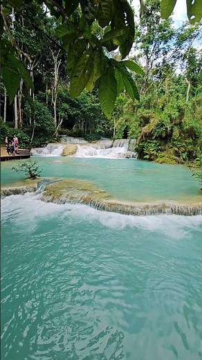 Kuang Si Waterfall 🇱🇦 | Laos' Most Beautiful Blue Water Paradise 😍
