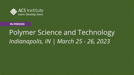 Get an overview of the polymer field, from the synthesis of polymers to characterization, properties, & applications during the upcoming in-person #ACSInstitute course on March 25. Time is running out, register now at https://fal.cn/3wNnC #PolymerChemistry #Polymer | American Chemical Society | Facebook