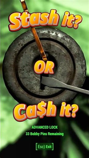 Stash it? or Cash it? | Fallout 4 | Lockpicking | Advanced #Fallout4 #GamingCommunity #Shorts