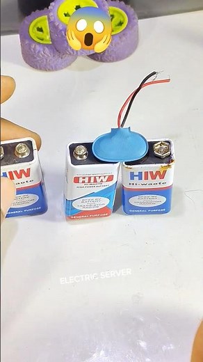 9v battery series connection 😱1M #shorts#ytshorts