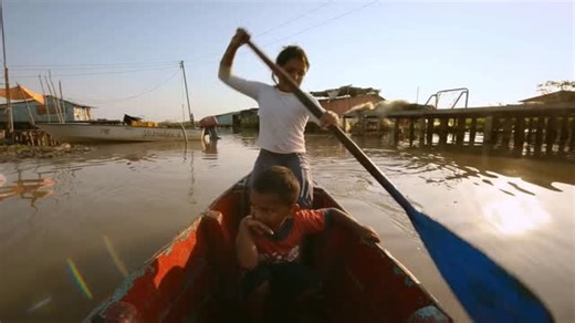 Marginal Aesthetics on Instagram: "Once Upon a Time in Venezuela (2020, Anabel Rodríguez Ríos). Under the silent lightning of the Catatumbo, Congo Mirador, a stilt village on Lake Maracaibo, is slowly sinking under sediment, oil pollution, political violence, state neglect and corruption. In this fragile landscape, two women embody a nation’s fracture: Tamara, a pro-government community leader, and Natalie, a schoolteacher resisting oppression through education. ¡Feliz día del cine venezolano! #