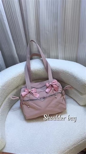 Simple Nylon Shoulder Bag for School and Everyday Use