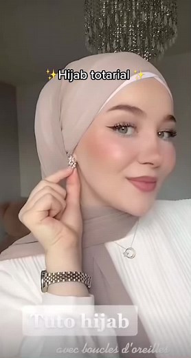 Hijab Tutorial with Stylish Earrings - Step-by-Step Guide