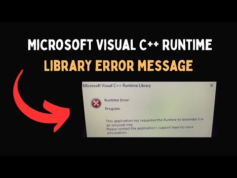 Microsoft Visual C++ Runtime Library error message